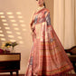 Rajwada Orange Silk Blend Printed Saree For Women