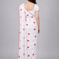 White Georgette Solid Saree
