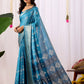 Rajwada Blue Silk Blend Printed Saree For Women