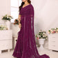 Rajwada Purple Georgette Embellished Saree For Women