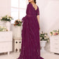 Rajwada Purple Georgette Embellished Saree For Women