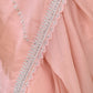 Light Pink Soft Net Embellished Saree