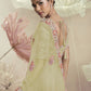 Rajwada Yellow Net Embellished Elegant Saree For Women