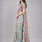 Pista Green Silk Blend Solid Saree