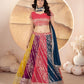 Rajwada Multicolor Georgette Embroidered Semi-Stitched lehenga For Women
