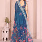 Rajwada Blue Cotton Printed Saree For Women