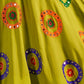 Rajwada Green Viscose Cotton Embroidered Semi-Stitched lehenga With Stunning Tassels For Women