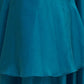 Rajwada Blue Organza Solid Ready To Wear Saree With Stitched Blouse For Women