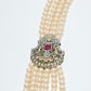 Rajwada White Alloy Pearl Embellished Neckpiece For Women