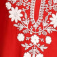 Rajwada Red Rayon Embroidered Kurti For Women