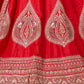 Rajwada Red Silk Blend Embroidered Semi-Stitched Lehenga For Women