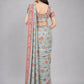 Pista Green Silk Blend Solid Saree