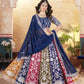 Rajwada Multicolor Georgette Embroidered Semi-Stitched lehenga For Women