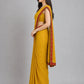 Mustard Yellow Silk Blend Embellished Saree