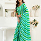 Rajwada Green Cotton Linen Zari Work Saree For Women