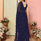 Rajwada Dark Blue Georgette Embellished Saree For Women
