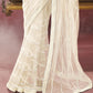Rajwada White Net Embellished Elegant Saree For Women