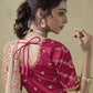 Rajwada Cream Georgette Embroidered Elegant Saree For Women