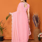 Rajwada Light Pink Georgette Printed Saree For Women
