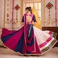 Rajwada Multicolor Cotton Blend Solid With Golden Border Semi-Stitched Lehenga For Women
