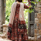 Rajwada Maroon Rayon Printed Stitched Kurta Set For Women