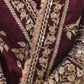 Rajwada Maroon Georgette Embroidered Stitched Gown With Dupatta For Women
