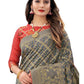 Rajwada Grey Silk Blend Embellished Saree For Women