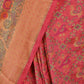 Pink Silk Blend Solid Saree