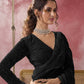 Rajwada Black Net Embellished Elegant Saree For Women