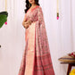 Rajwada Pink Silk Blend Printed Saree For Women