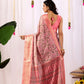 Rajwada Pink Silk Blend Printed Saree For Women