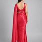 Magenta Georgette Solid Saree