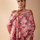 Rajwada Pink Silk Blend Printed Saree For Women