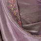 Rajwada Lavender Viscose Silk Embroidered Saree For Women