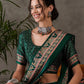 Rajwada Green Silk Blend Printed Elegant Saree For Women