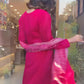 Rajwada Red Viscose Embroidered Stitched Kurta Set for Women