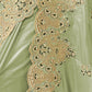 Rajwada Light Green Georgette Embroidered Elegant Saree For Women