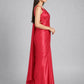 Magenta Georgette Solid Saree