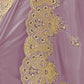 Rajwada Lavender Georgette Embroidered Elegant Saree For Women