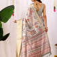 Rajwada Grey Silk Blend Printed Saree For Women