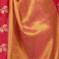 Rajwada Peach Silk Blend Solid Saree For Women