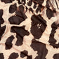 Rajwada Cream And Brown Animal Print Saree For Women