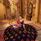 Rajwada Black Viscose Cotton Embroidered Semi-Stitched lehenga With Stunning Tassels For Women