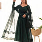 Rajwada Green Georgette Embellished Stitched Kurta Set For Women