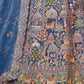 Rajwada Blue Organza Tissue Embroidered Semi-Stitched Lehenga For Women
