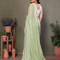 Rajwada Pista Green Georgette Plain Saree For Women