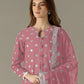 Rajwada Pink Georgette Embroidered Semi Stitched Kurta Set For Women