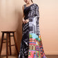 Rajwada Black Georgette Printed Saree For Women