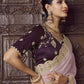 Rajwada Lavender Crepe Embroidered Elegant Saree For Women