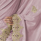 Rajwada Lavender Crepe Embroidered Elegant Saree For Women
